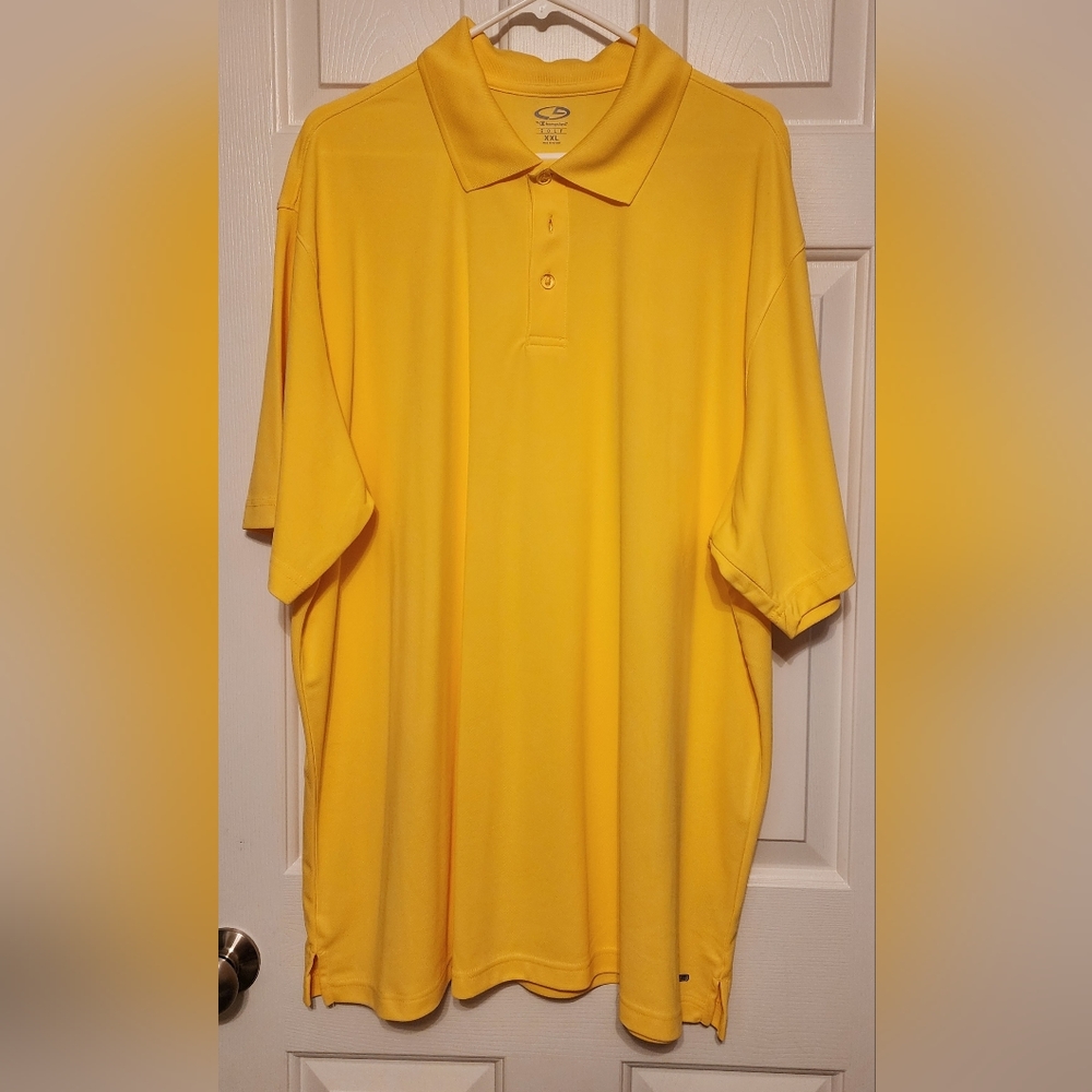 Champion Golf Shirt 2XL Yellow